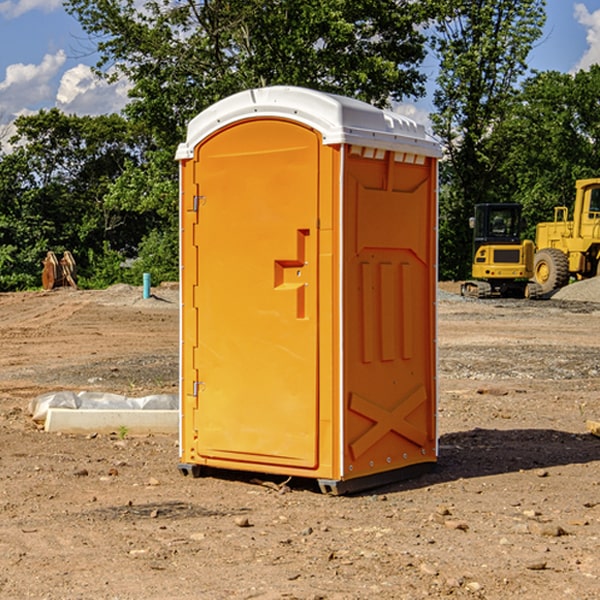 how often are the portable toilets cleaned and serviced during a rental period in Romance AR